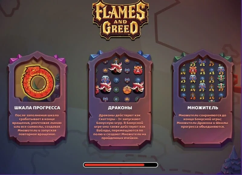 Flames and Greed - ecran de încărcare